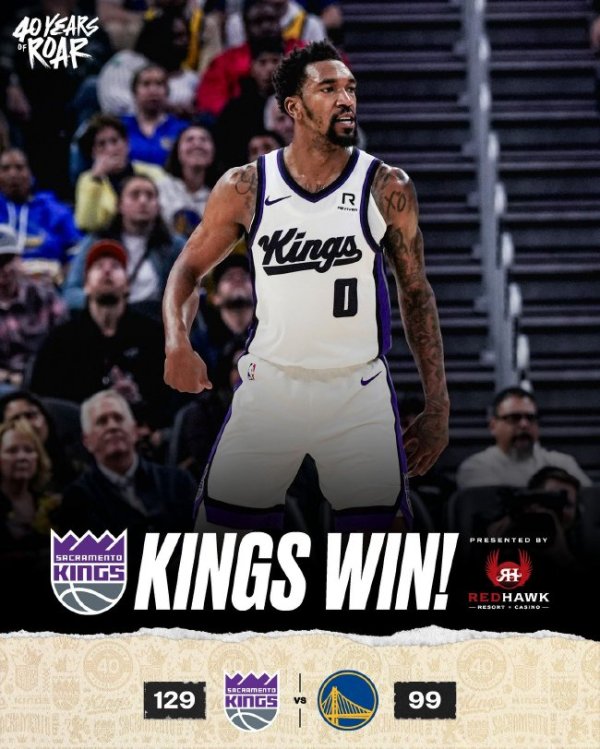 蒙克26+12库里空砍26分 国王大捷英豪4连胜